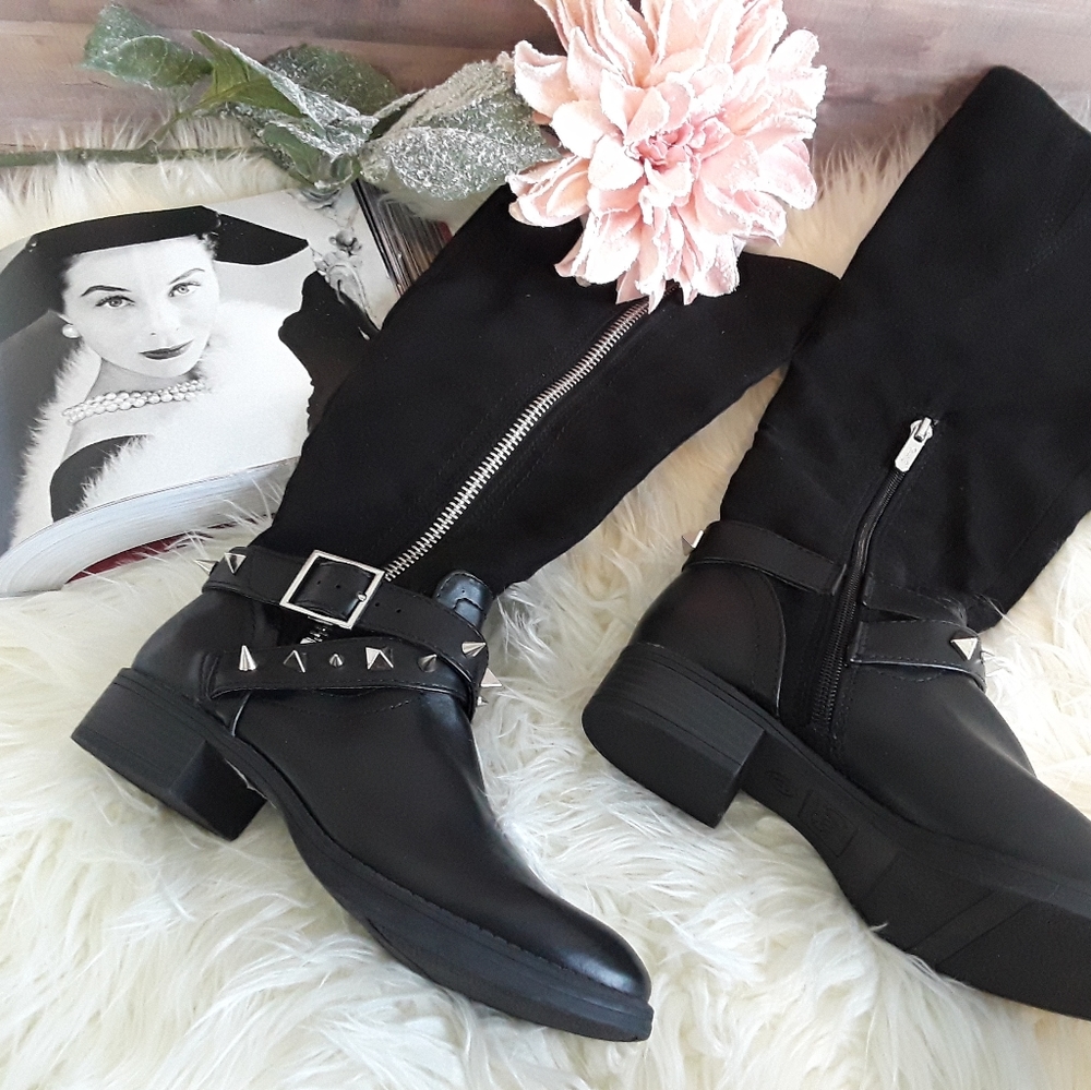 (CIRCUS SAM EDELMAN) Studded Black Boots NEW 6